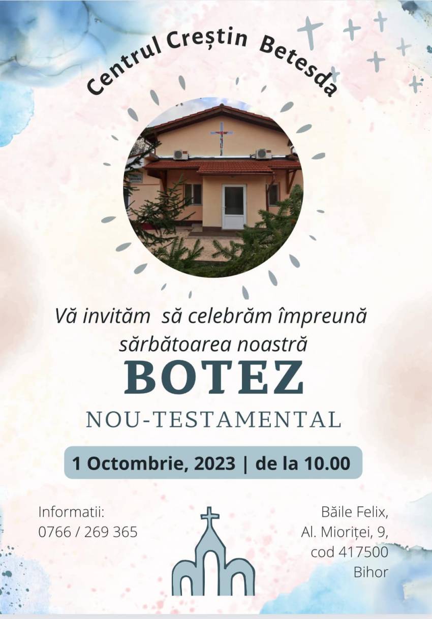 Botez la Centrul Creștin Betesda Băile Felix