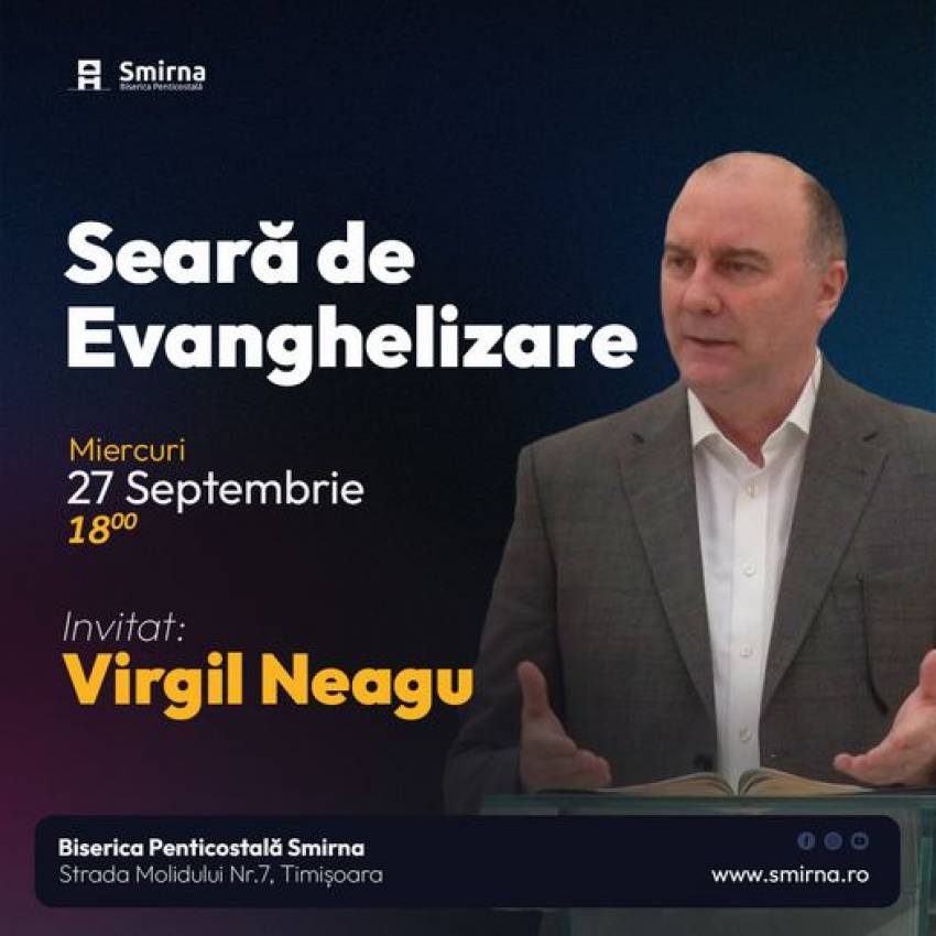 Virgil Neagu la Biserica Smirna Timișoara
