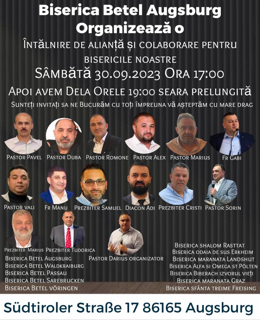 Întălnire de Alianță și Colaborare la Biserica Betel Augsburg