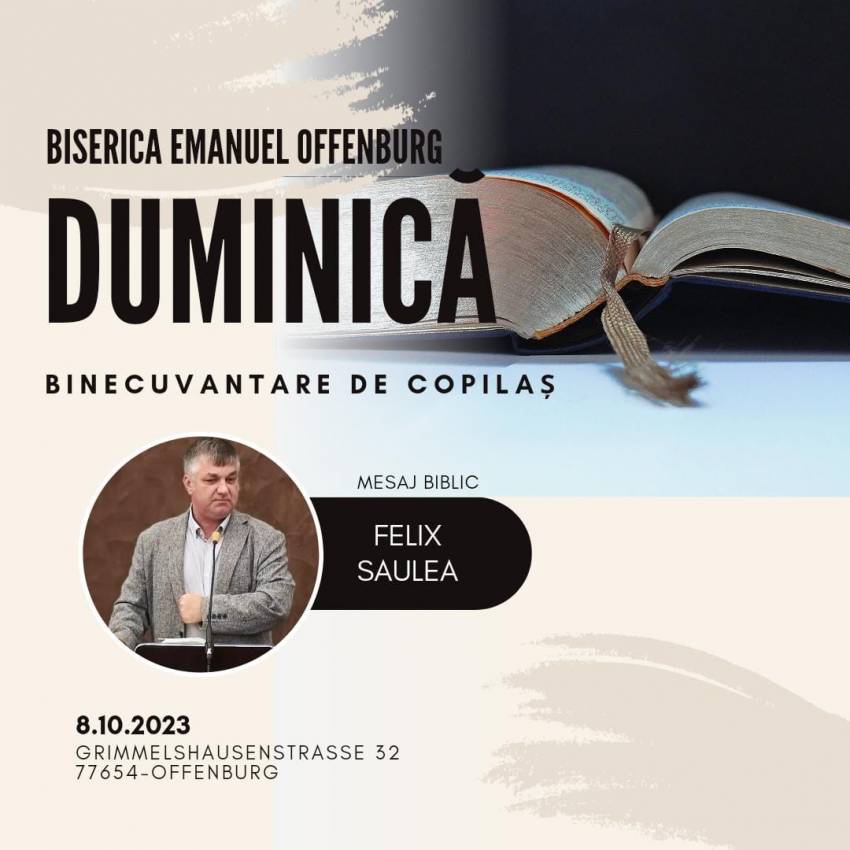 Felix Saulea la Biserica Emanuel Offenburg