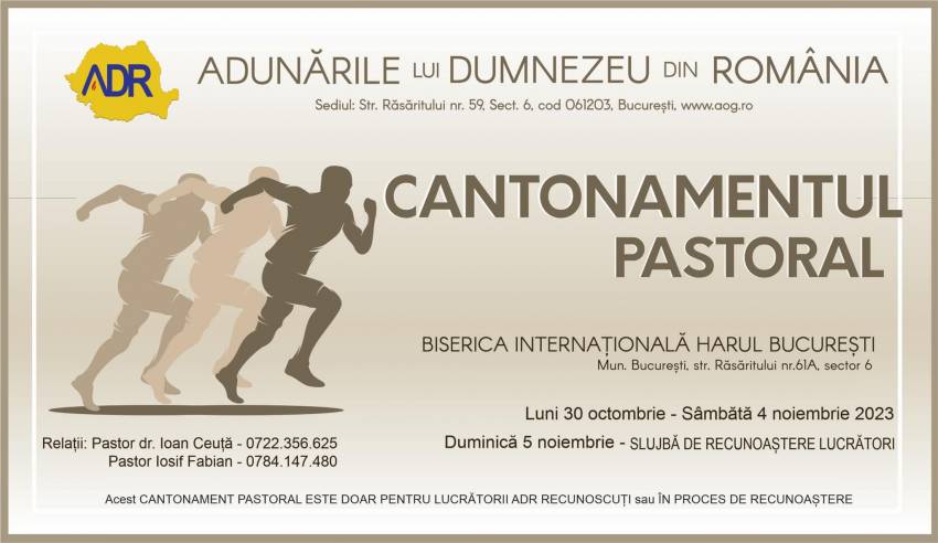 CANTONAMENTUL PASTORAL la Biserica Internațională Harul București