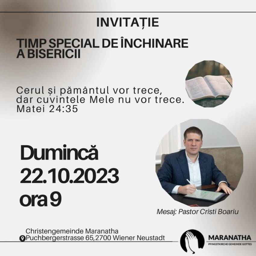 Cristi Boariu la Christengemeinde 