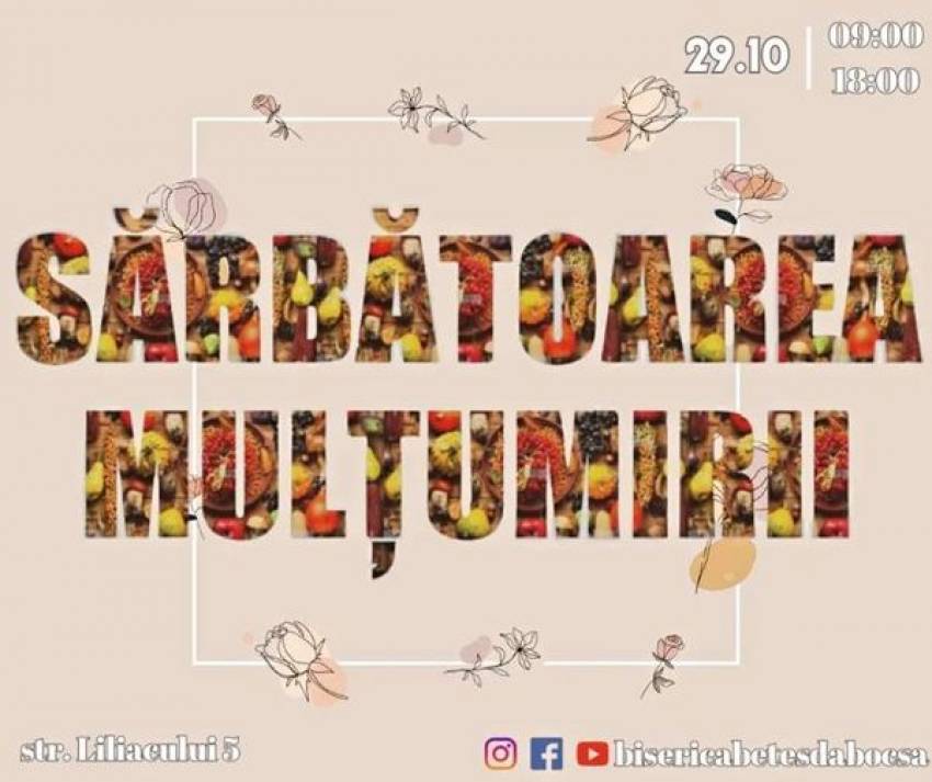 Sărbătoarea Mulțumirii la Biserica Betesda Bocșa