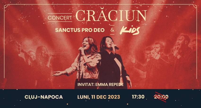 Concert de Crăciun Sanctus Pro Deo la Cluj-Napoca