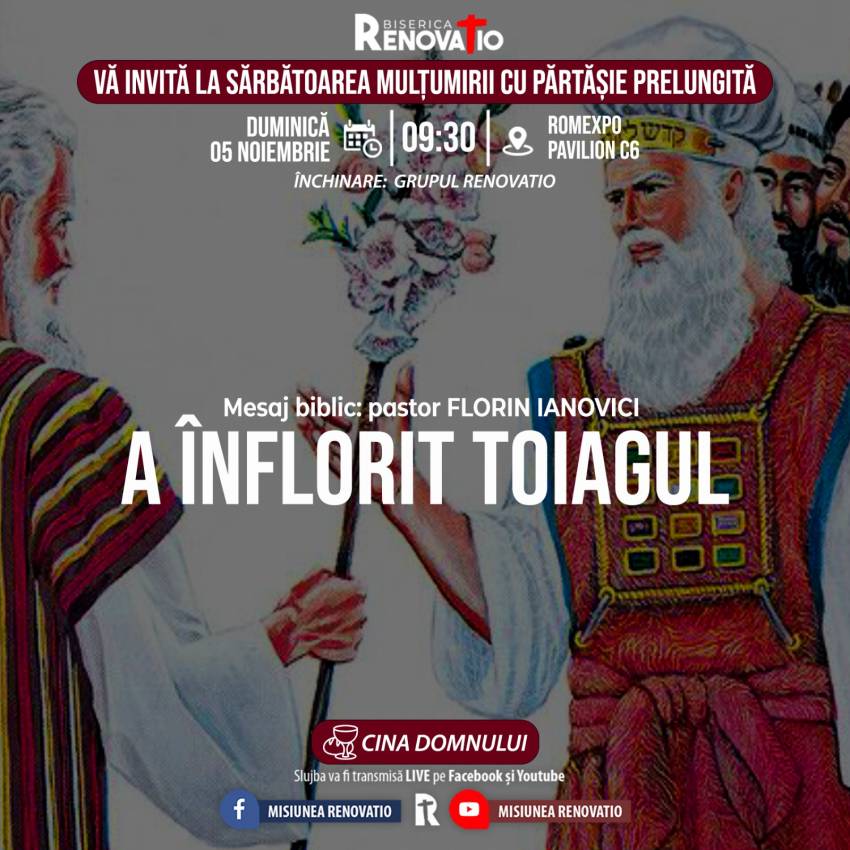 Sărbătoarea Mulțumirii la Biserica Renovatio București