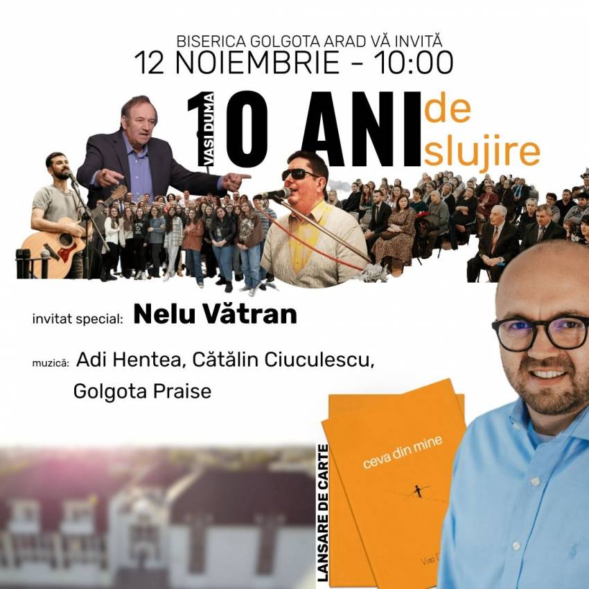 Nelu Vătran la Biserica Golgota Arad