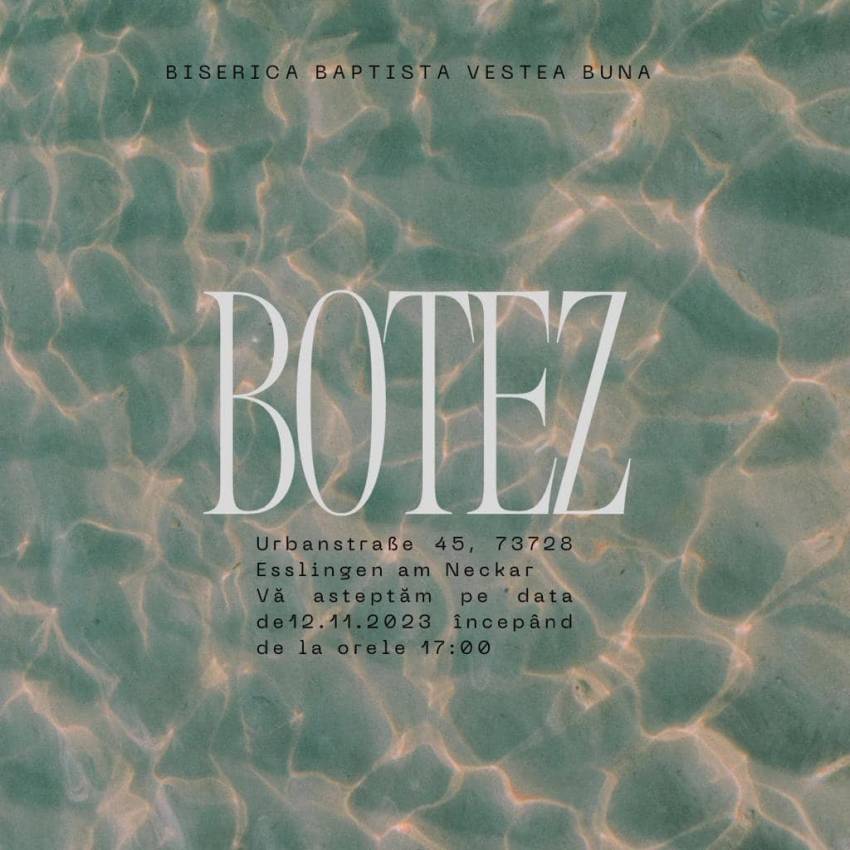 Botez la Biserica Vestea Bună Esslingen