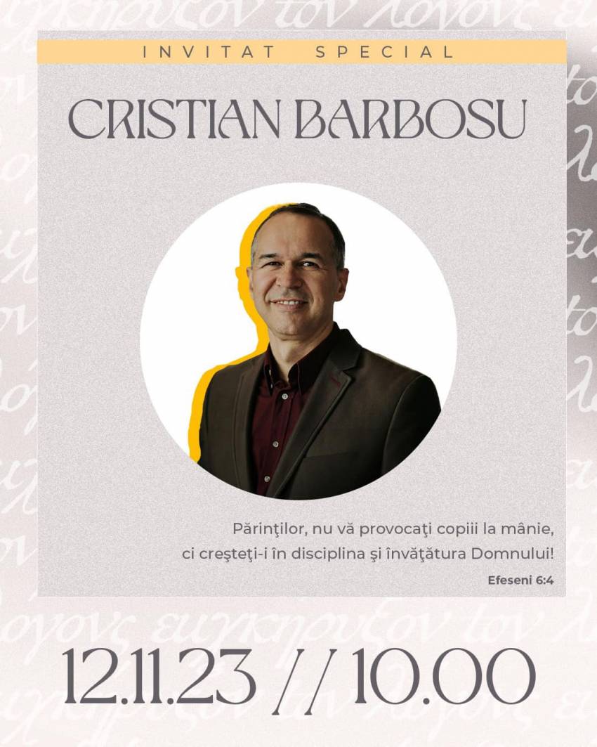 Cristian Barbosu la Biserica Sfânta Treime Bucureşti