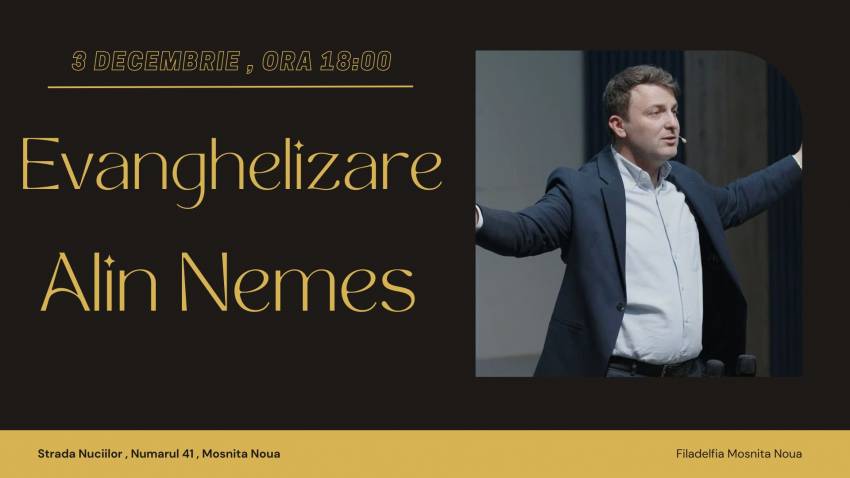 Alin Nemeș la Biserica Filadelfia Moșnița Nouă
