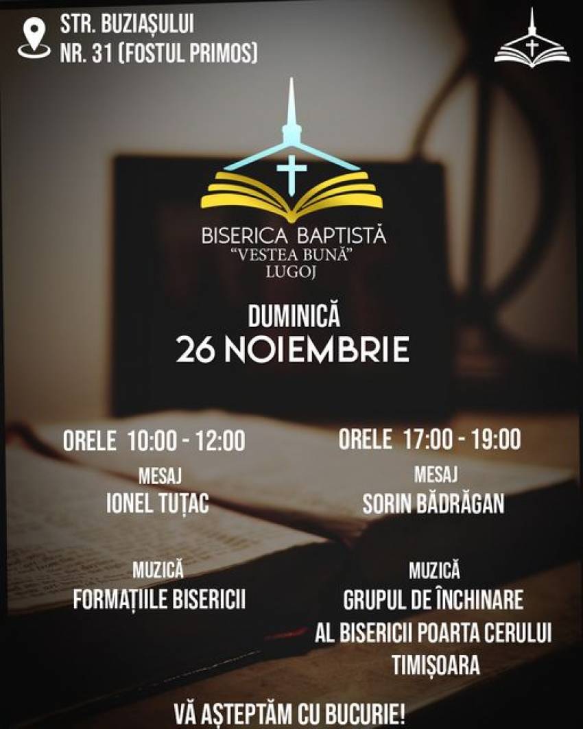 Sorin Bădrăgan la Biserica Vestea Bună Lugoj