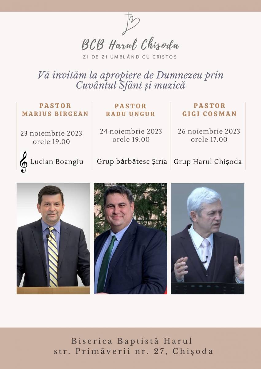 Seri de evanghelizare la Biserica Harul Chișoda