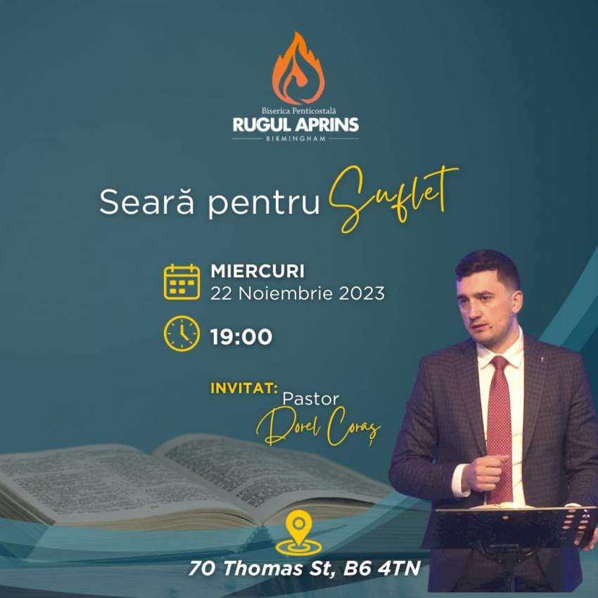 Dorel Coraș la Biserica Rugul Aprins Birmingham