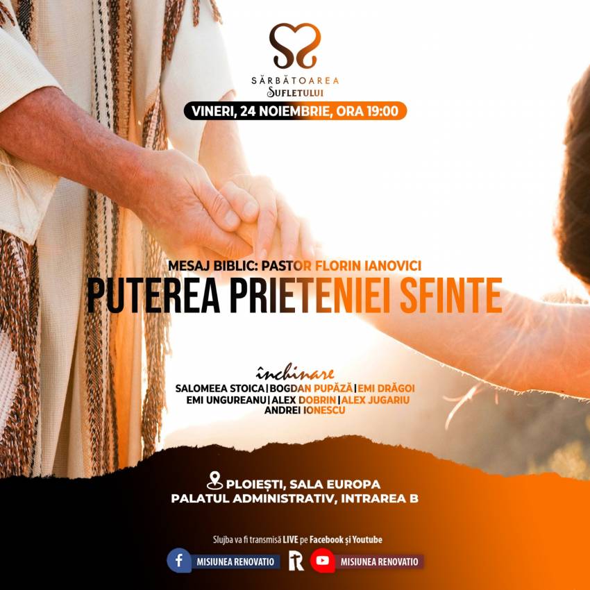 Sărbătoarea Sufletului cu Florin Ianovici la Ploiești