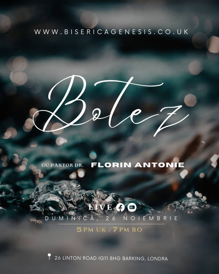 Botez la Biserica Genesis Londra