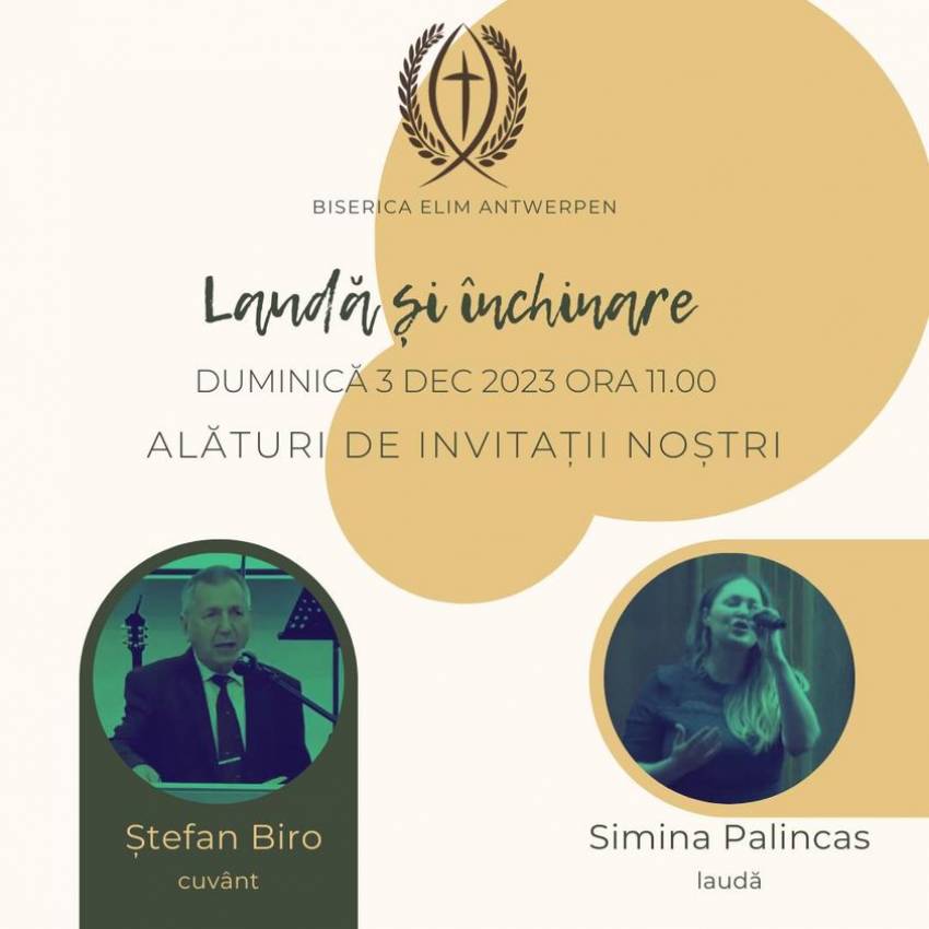 Ștefan Biro la Biserica Elim Antwerpen