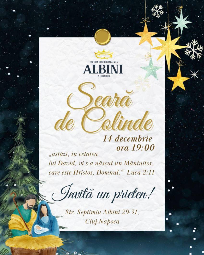 Seară de colinde la Biserica Albini Cluj-Napoca