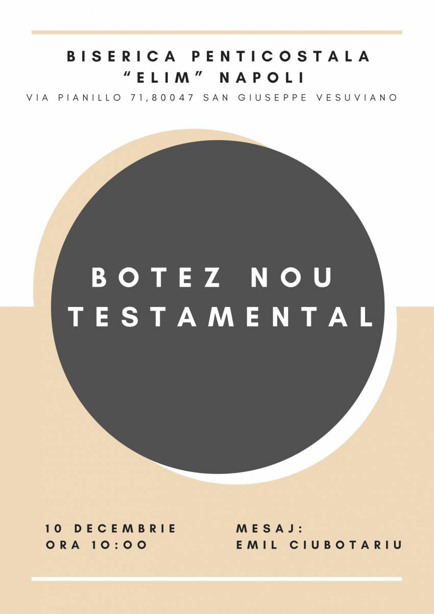 Botez la Biserica Elim Napoli