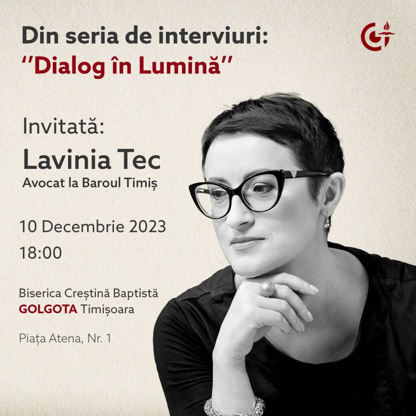 Lavinia Tec la Biserica Golgota Timișoara