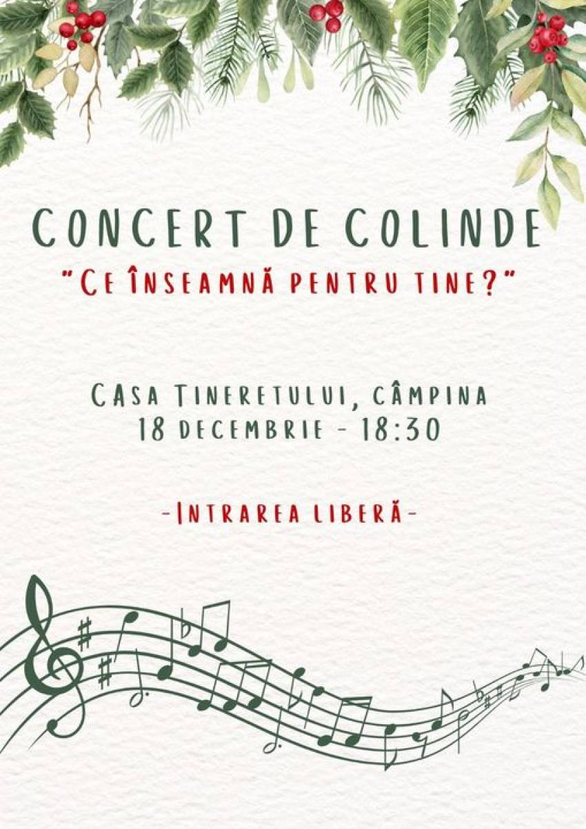 Concert de colinde la Casa Tineretului Câmpina