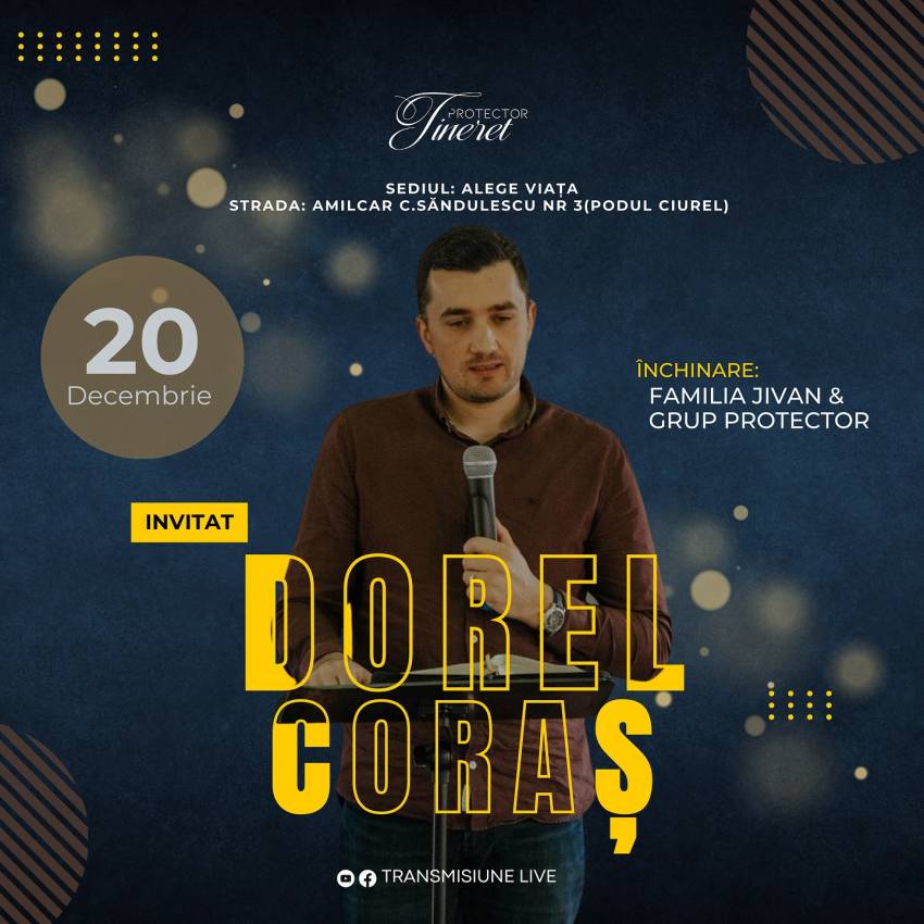 Dorel Coraș la Biserica Protector București