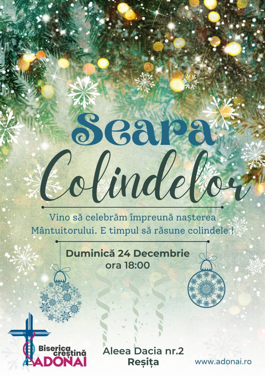 Seară de colinde la Biserica Adonai Reșița