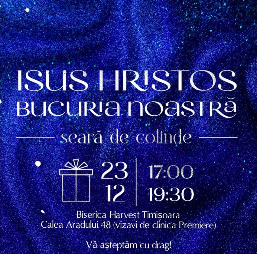 Seară de colinde la Biserica Harvest Timişoara