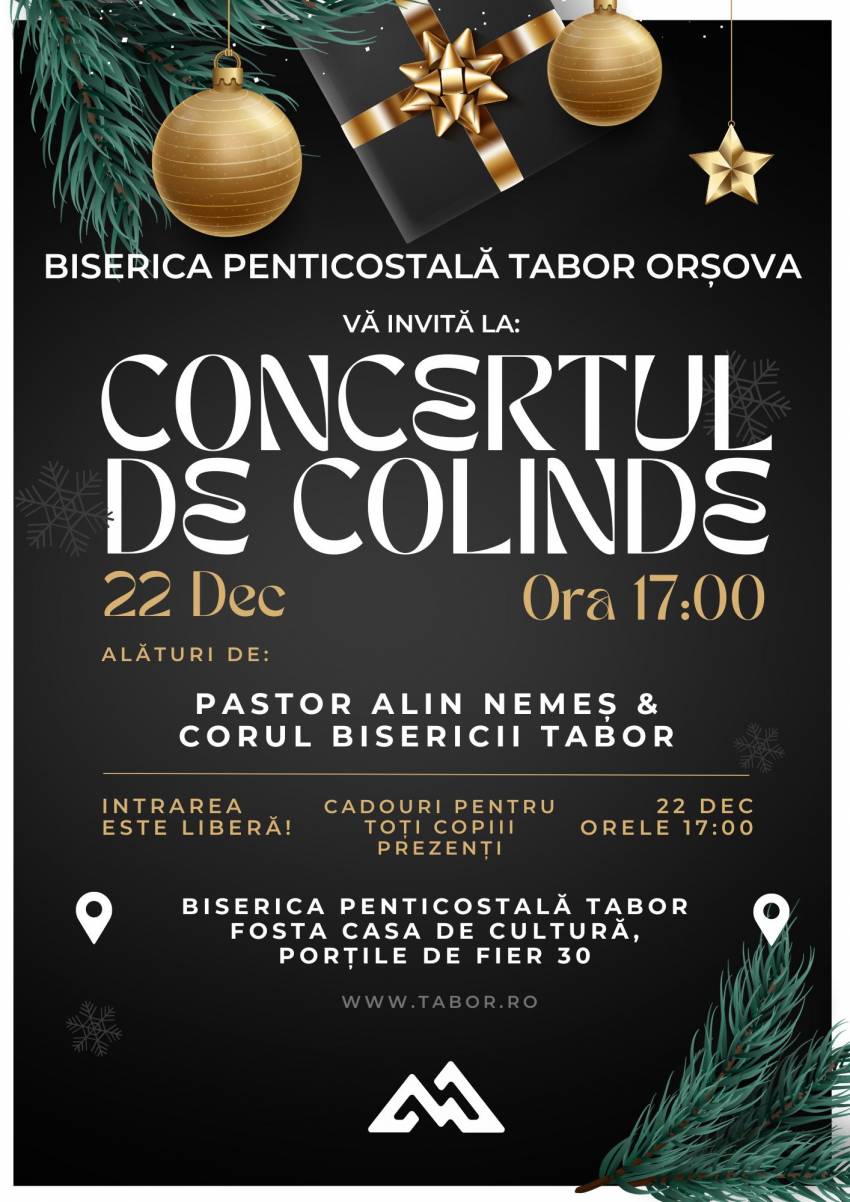 Concert de colinde la Biserica Tabor Orșova