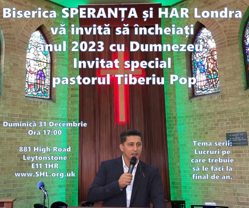Tiberiu Pop la Biserica Speranța și Har Londra