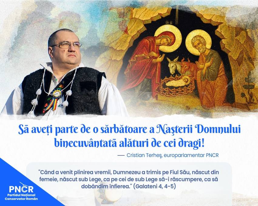 Cristian Terheș: Esenţa sărbătorii Naşterii Domnului constă în faptul că Dumnezeu s-a făcut om...