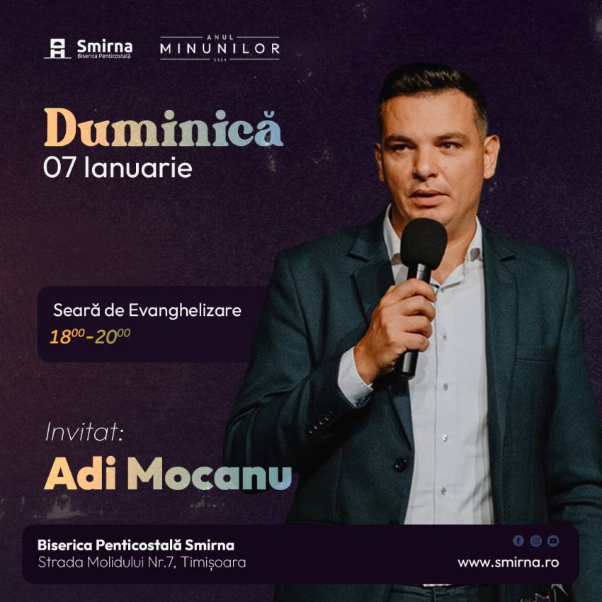 Adi Mocanu la Biserica Smirnal Timișoara
