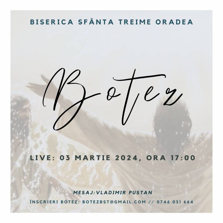 Botez la Biserica Sfânta Treime Oradea