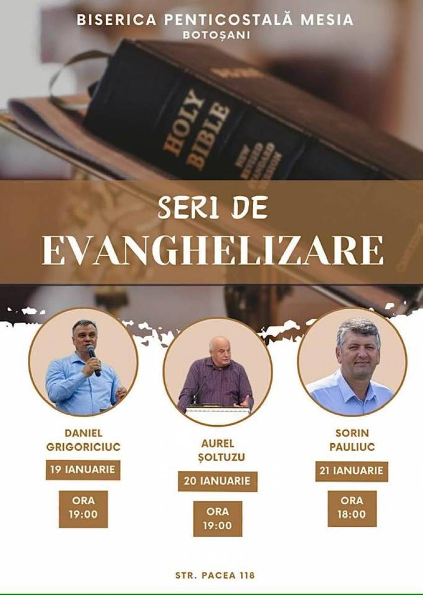 Seri de evanghelizare la Biserica Mesia Botoşani