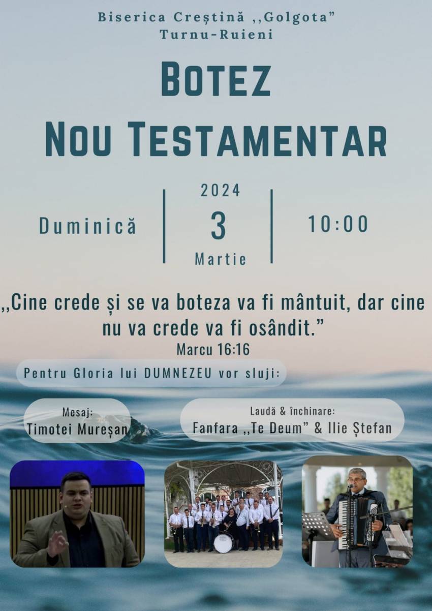 Botez la Biserica Golgota Turnu Ruieni