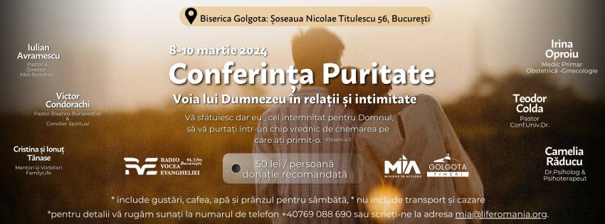 Conferința Puritate la Biserica Golgota București