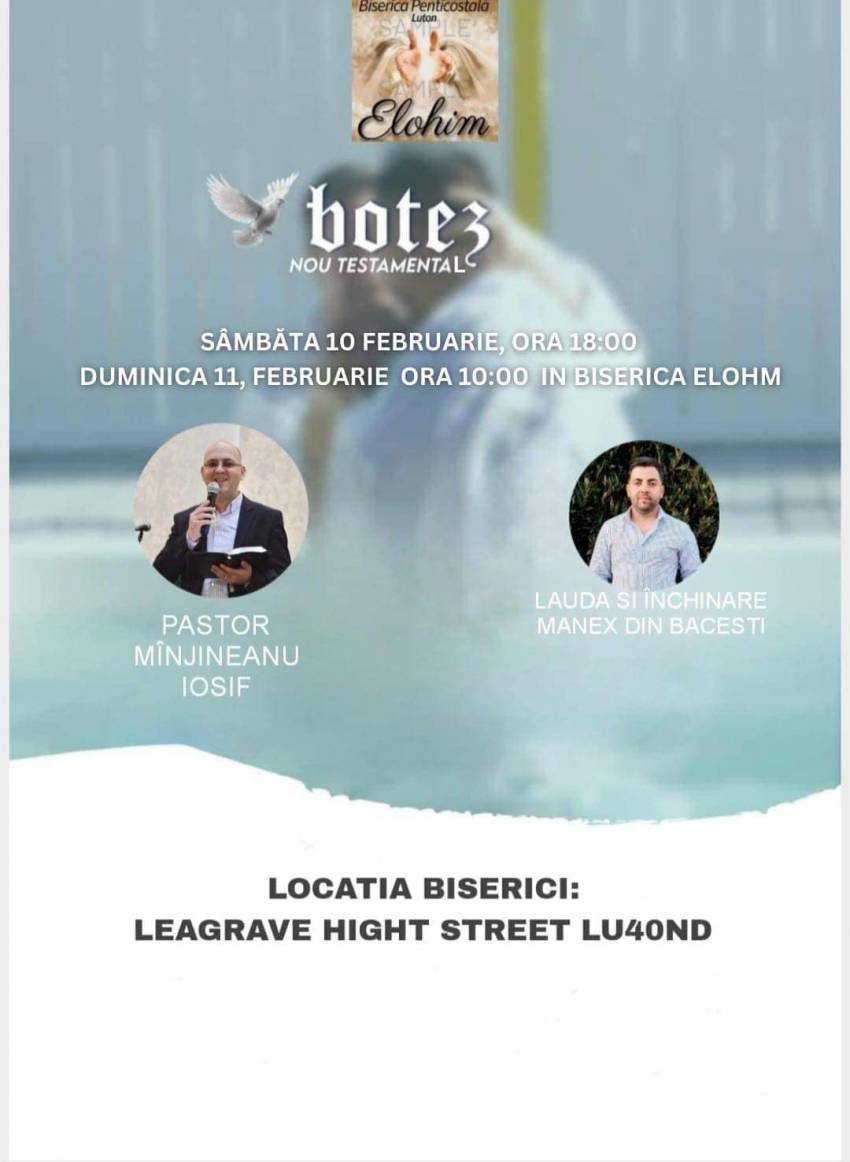 Botez la Biserica Elohim Luton