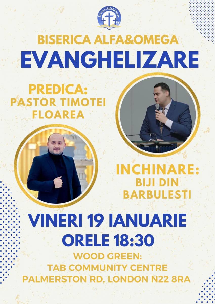Timotei Floarea la Biserica Alfa & Omega Londra