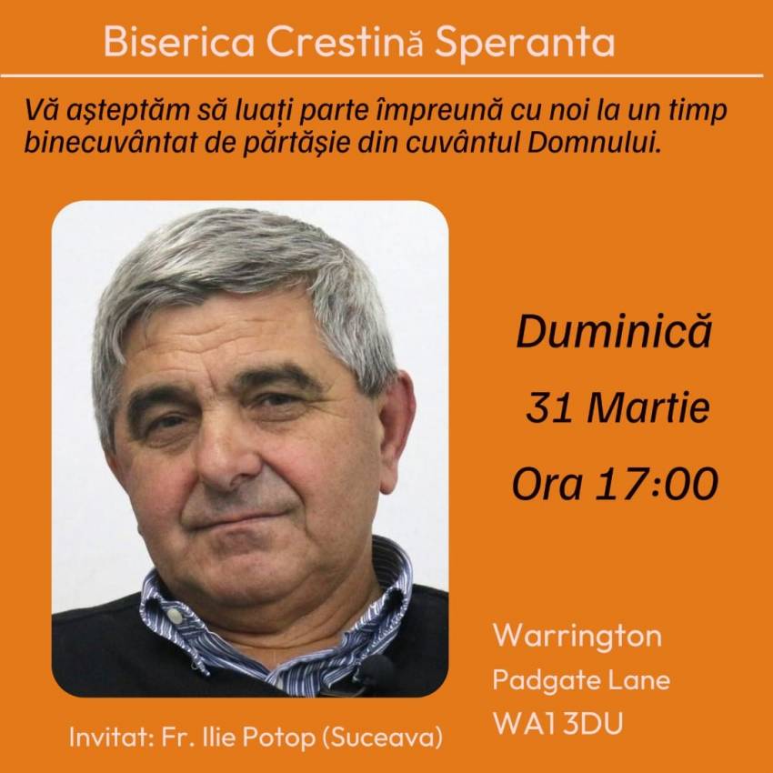 Ilie Potop la Biserica Română Speranța Warrington