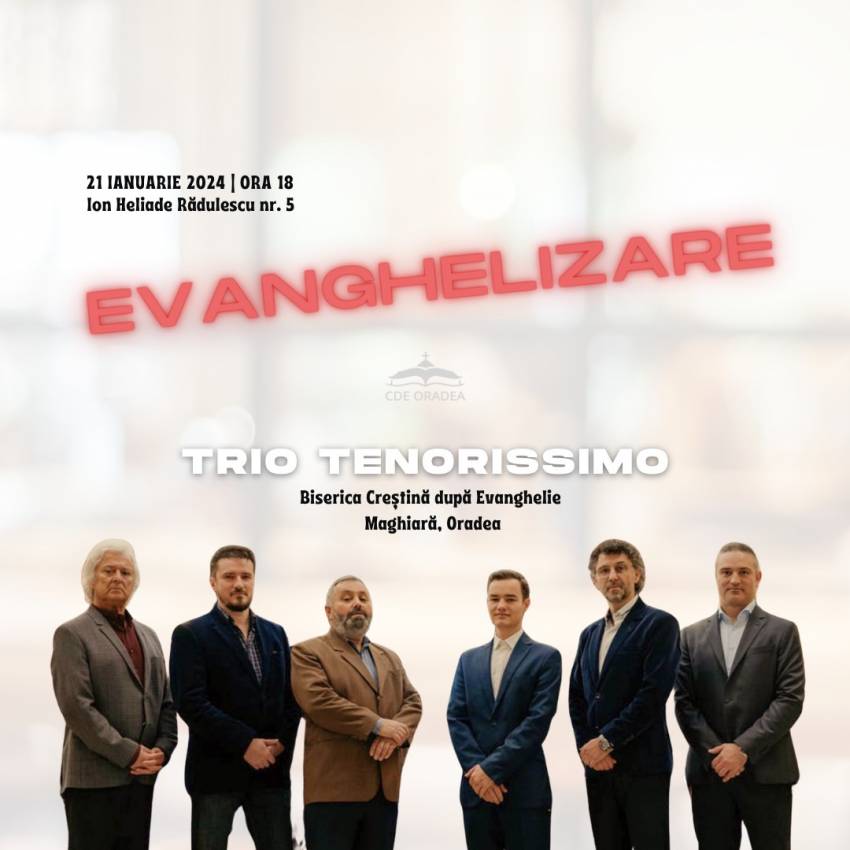 Trio Tenorissimo la Biserica Creștină după Evanghelie Maghiară Oradea