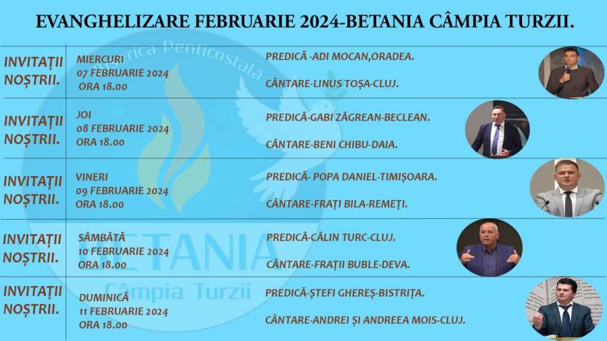 Seri de evanghelizare la Biserica Betania Câmpia Turzii