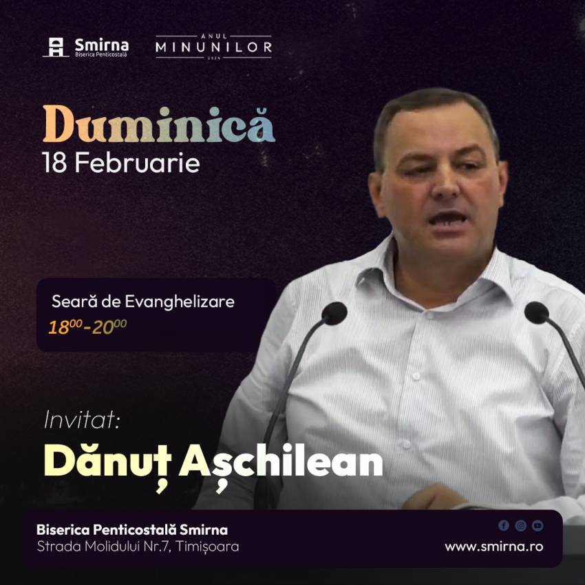 Dănuț Așchilean la Biserica Smirna Timișoara