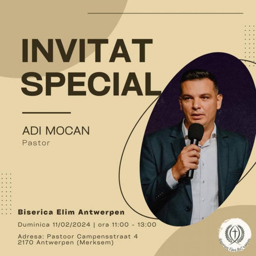 Adi Mocan la Biserica Elim Antwerpen