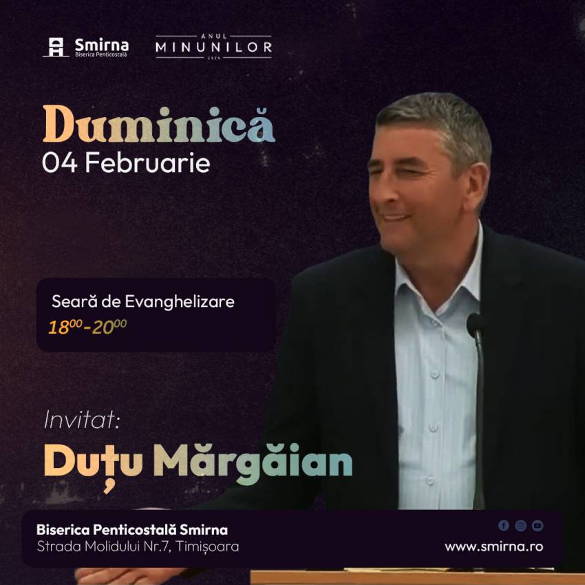 Duțu Mărgăian la Biserica Smirna Timișoara