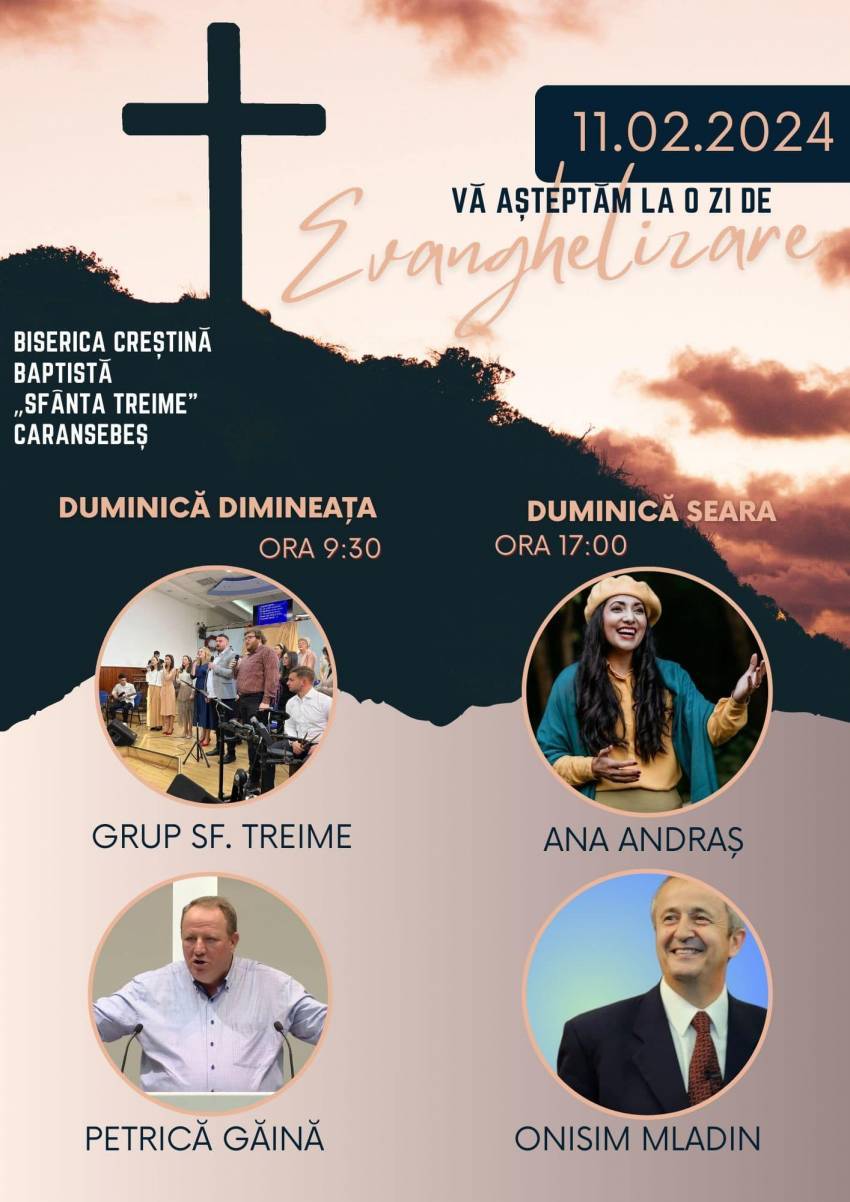 Evanghelizare cu Petrică Găină și Onisim Mladin la Biserica Sfânta Treime Caransebeș