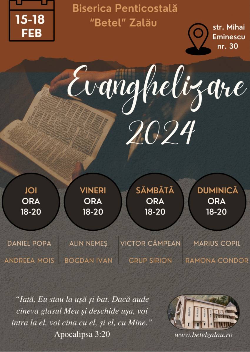 Seri de evanghelizare la Biserica Betel Zalău
