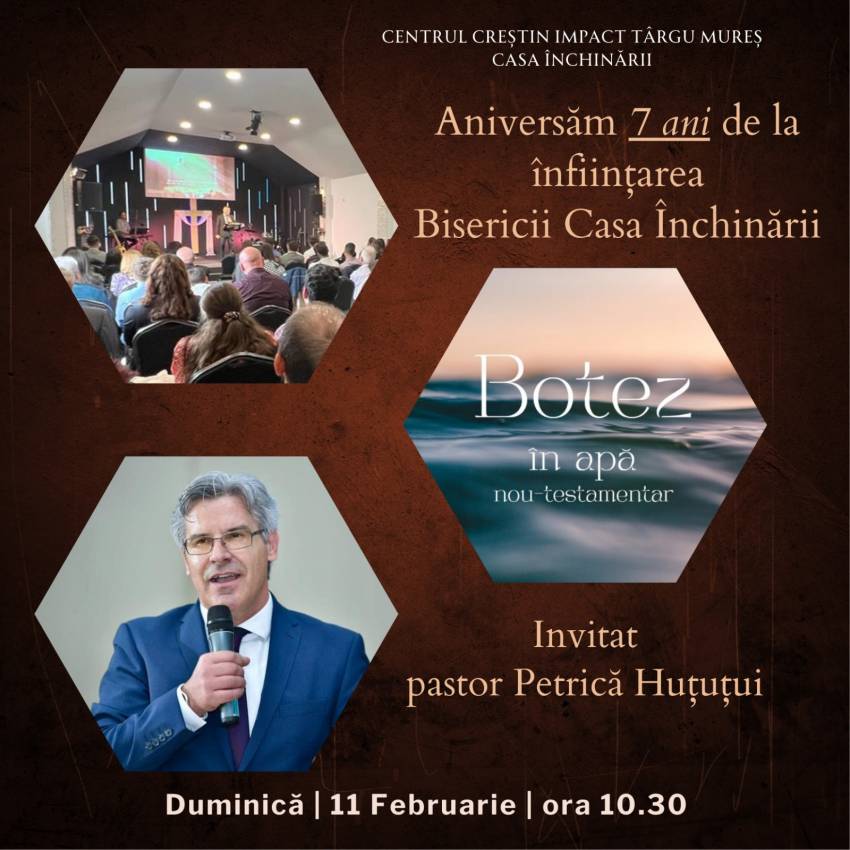 Botez la Biserica Casa Închinării Târgu Mureș