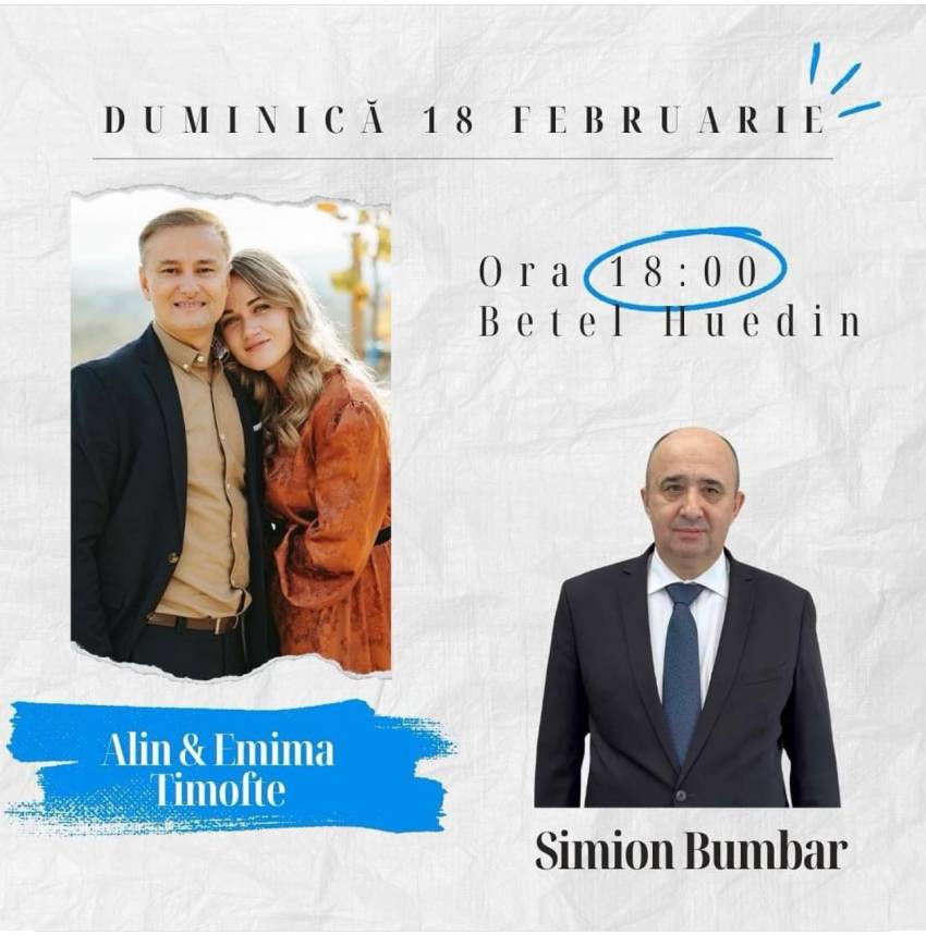 Simion Bumbar și Alin & Emima Timofte la Biserica Betel Huedin