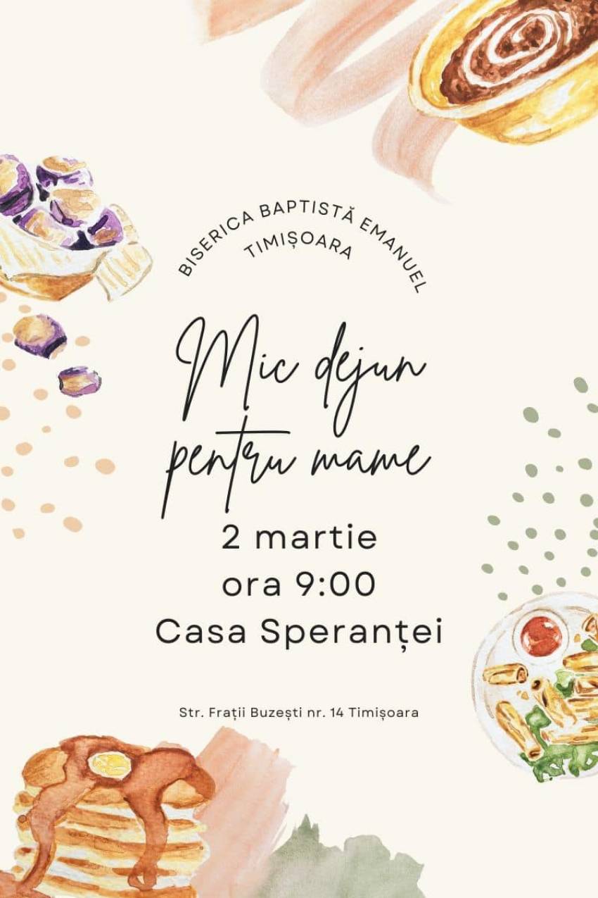 Micul dejun pentru mame la Biserica Emanuel Timișoara