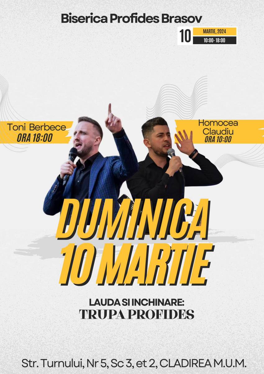 Tony Berbece la Biserica Profides Brașov