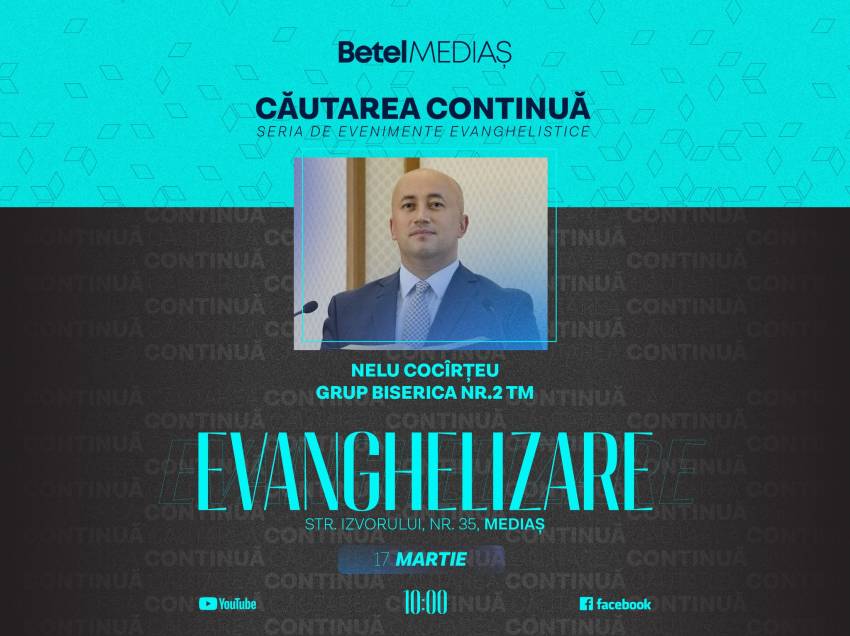 Ioan Cocârțeu la Biserica Betel Mediaș