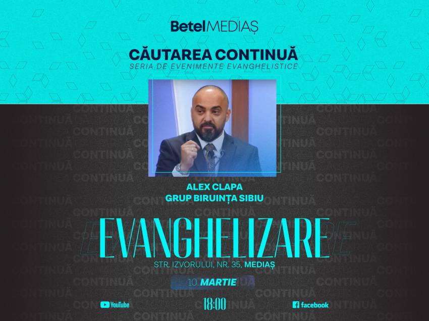 Alex Clapa la Biserica Betel Mediaș